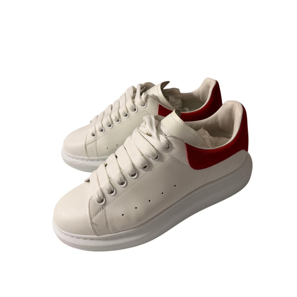 Alexander McQueen Oversized Sneakers White Leather Red Suede